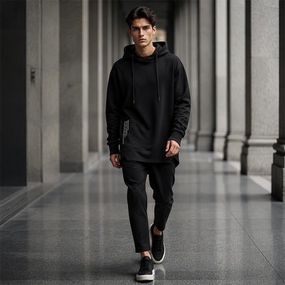 👕 50 % RABATT | Lässig, bequem & besonders – Herren Hoodie mit High-Low-Saum-2