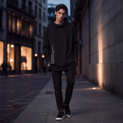 👕 50 % RABATT | Lässig, bequem & besonders – Herren Hoodie mit High-Low-Saum-6