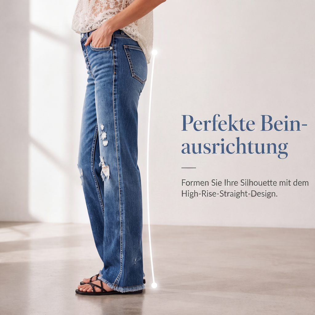 💎👖 Neuheiten – High-Waist-Distressed-Jeans – vintage und vielseitig-1