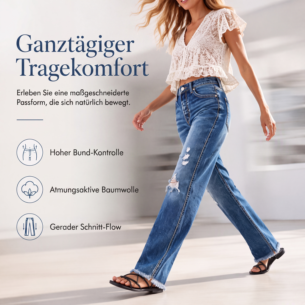 💎👖 Neuheiten – High-Waist-Distressed-Jeans – vintage und vielseitig-2