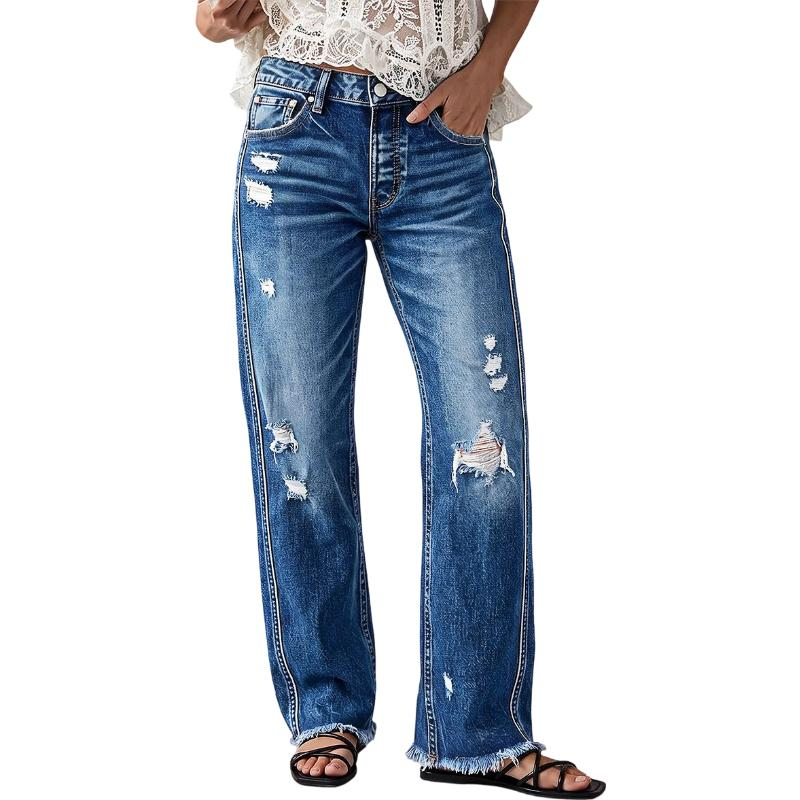 💎👖 Neuheiten – High-Waist-Distressed-Jeans – vintage und vielseitig-9