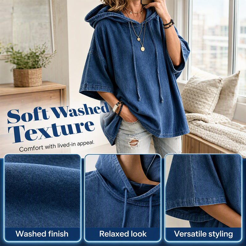 📢📢50%Rabatt!!!🎉✨Lässiges, lockeres Denim-Hoodie für Damen-2