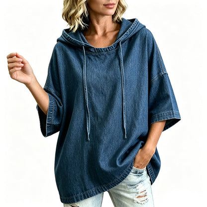 📢📢50%Rabatt!!!🎉✨Lässiges, lockeres Denim-Hoodie für Damen-10