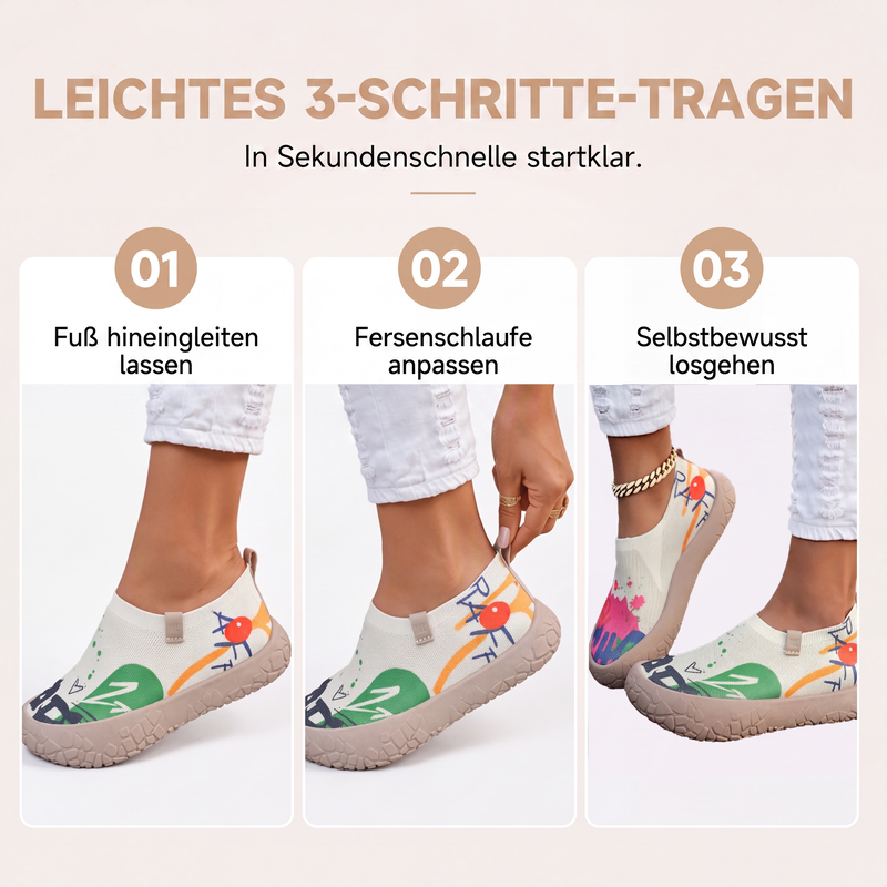 Atmungsaktive Damen-Slipper mit verstecktem Absatz-6
