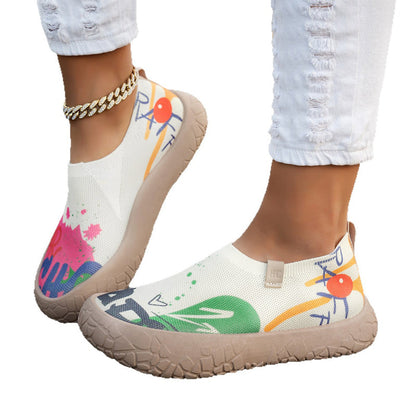 Atmungsaktive Damen-Slipper mit verstecktem Absatz-9