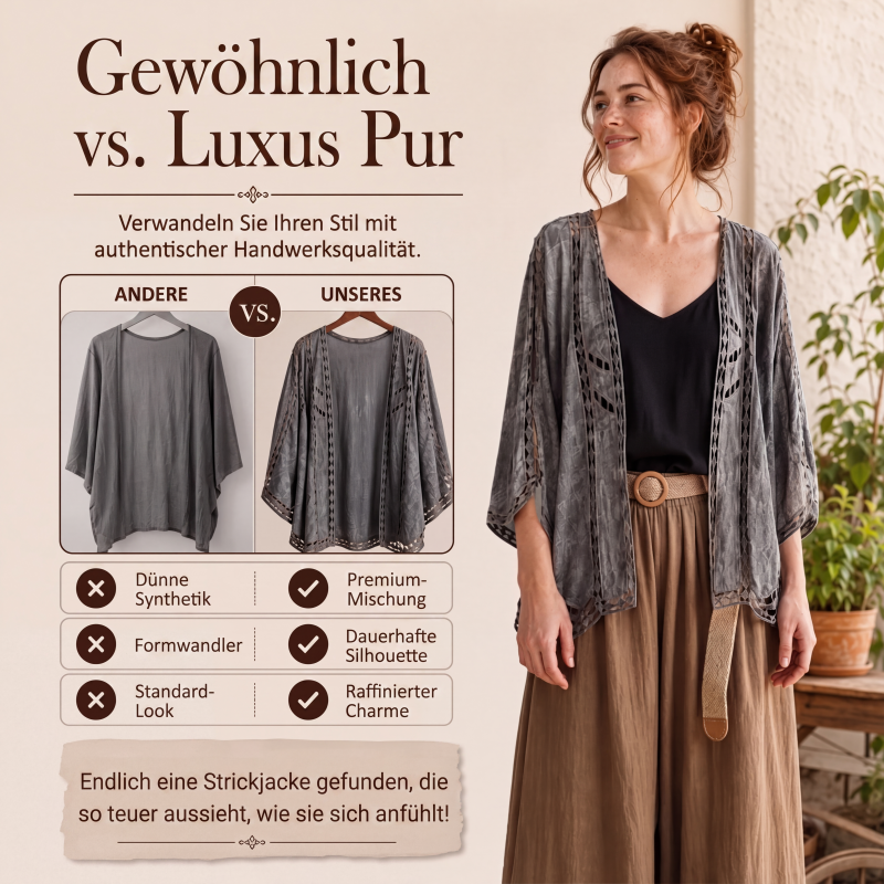 Locker sitzende Cardigan aus Hohlspitze für Damen-1