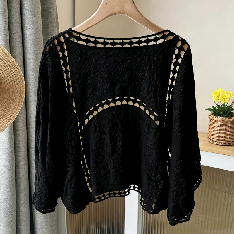 Locker sitzende Cardigan aus Hohlspitze für Damen-9