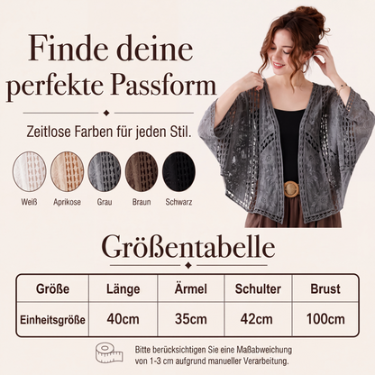 Locker sitzende Cardigan aus Hohlspitze für Damen-5