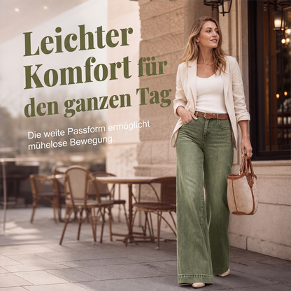 📢📢50%Rabatt!!!🎉🏆 Verkaufsschlager – jetzt halber Preis! Beinverlängernde Wide-Leg Jeans-3
