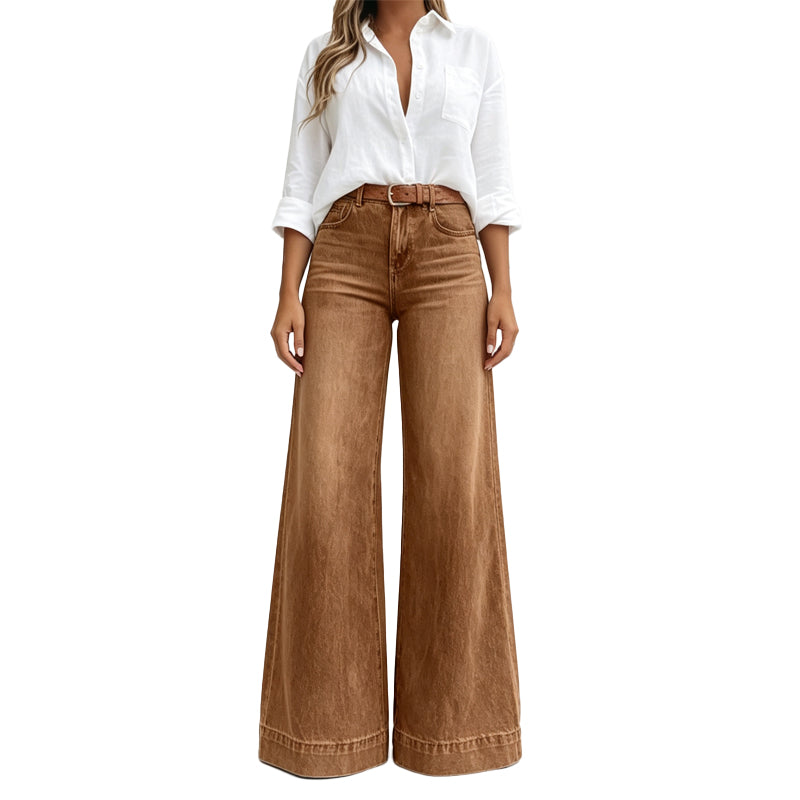 📢📢50%Rabatt!!!🎉🏆 Verkaufsschlager – jetzt halber Preis! Beinverlängernde Wide-Leg Jeans-9