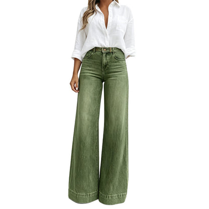 📢📢50%Rabatt!!!🎉🏆 Verkaufsschlager – jetzt halber Preis! Beinverlängernde Wide-Leg Jeans-11