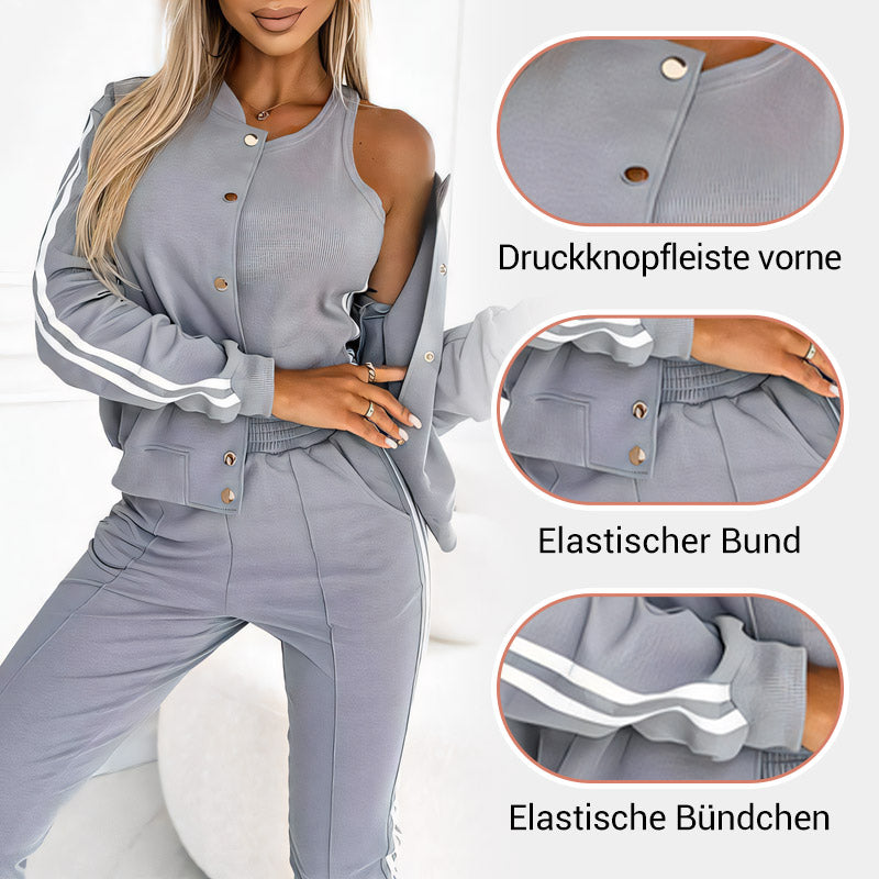 📢📢50%Rabatt!!!🎉✨Lässiges 3-teiliges Set für Damen - Jacke, Tanktop und Hose-6