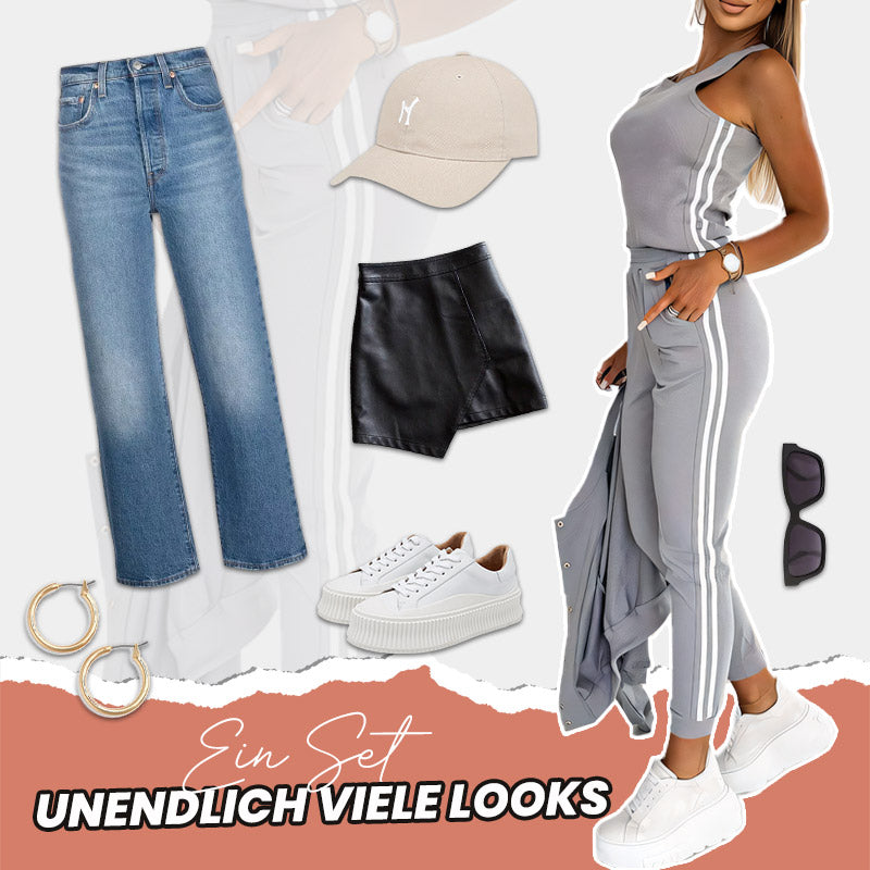 📢📢50%Rabatt!!!🎉✨Lässiges 3-teiliges Set für Damen - Jacke, Tanktop und Hose-5