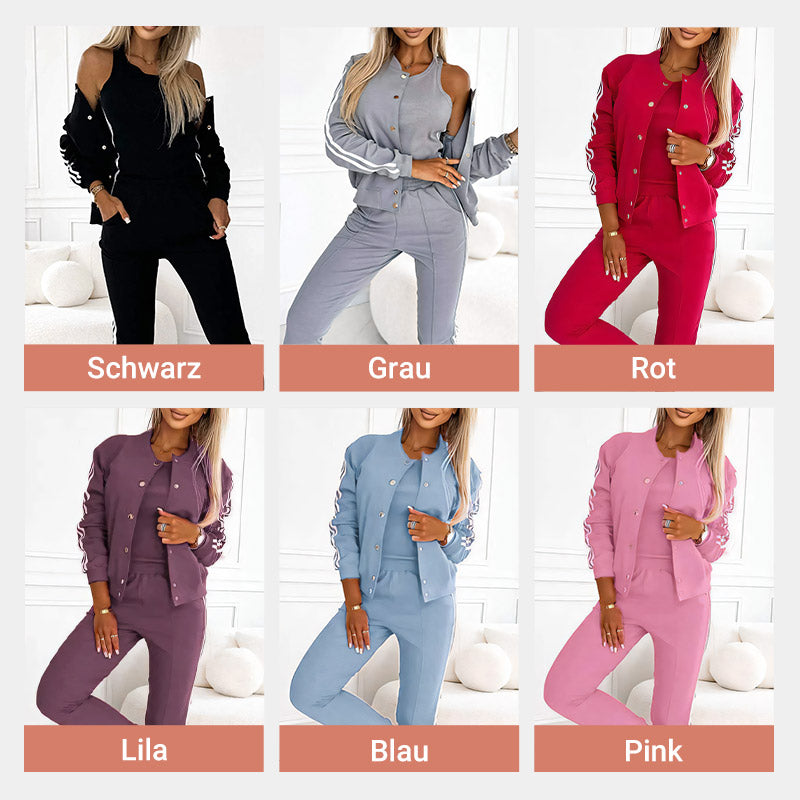 📢📢50%Rabatt!!!🎉✨Lässiges 3-teiliges Set für Damen - Jacke, Tanktop und Hose-1