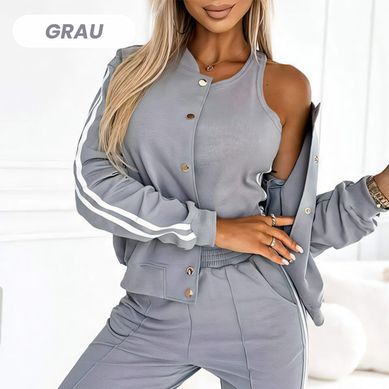 📢📢50%Rabatt!!!🎉✨Lässiges 3-teiliges Set für Damen - Jacke, Tanktop und Hose-11