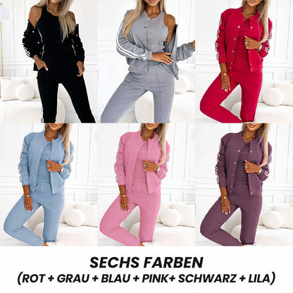 📢📢50%Rabatt!!!🎉✨Lässiges 3-teiliges Set für Damen - Jacke, Tanktop und Hose-18