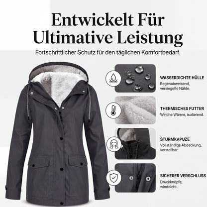 💎Neuheiten 🧥 Winddichte Jacke mit weichem Fleecefutter und Kapuze – für alle Wetterlagen-1