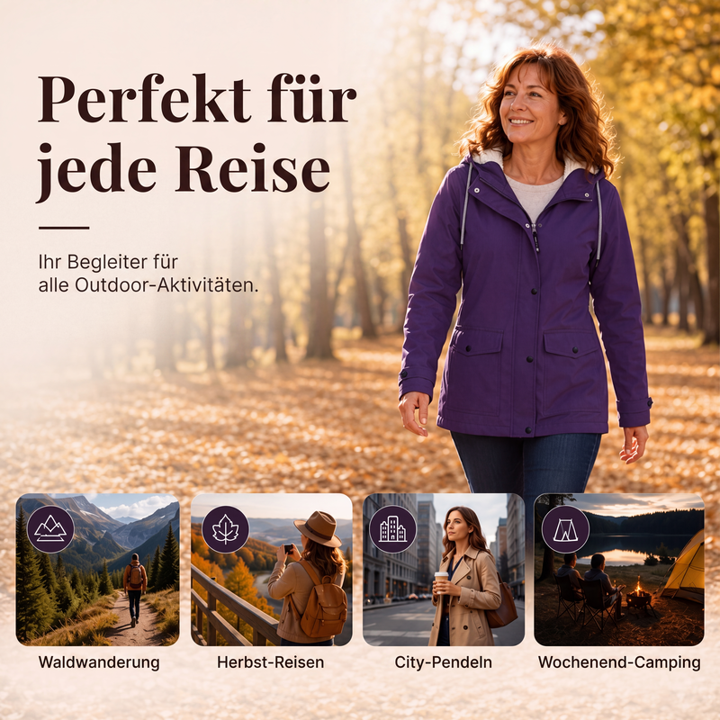 💎Neuheiten 🧥 Winddichte Jacke mit weichem Fleecefutter und Kapuze – für alle Wetterlagen-4