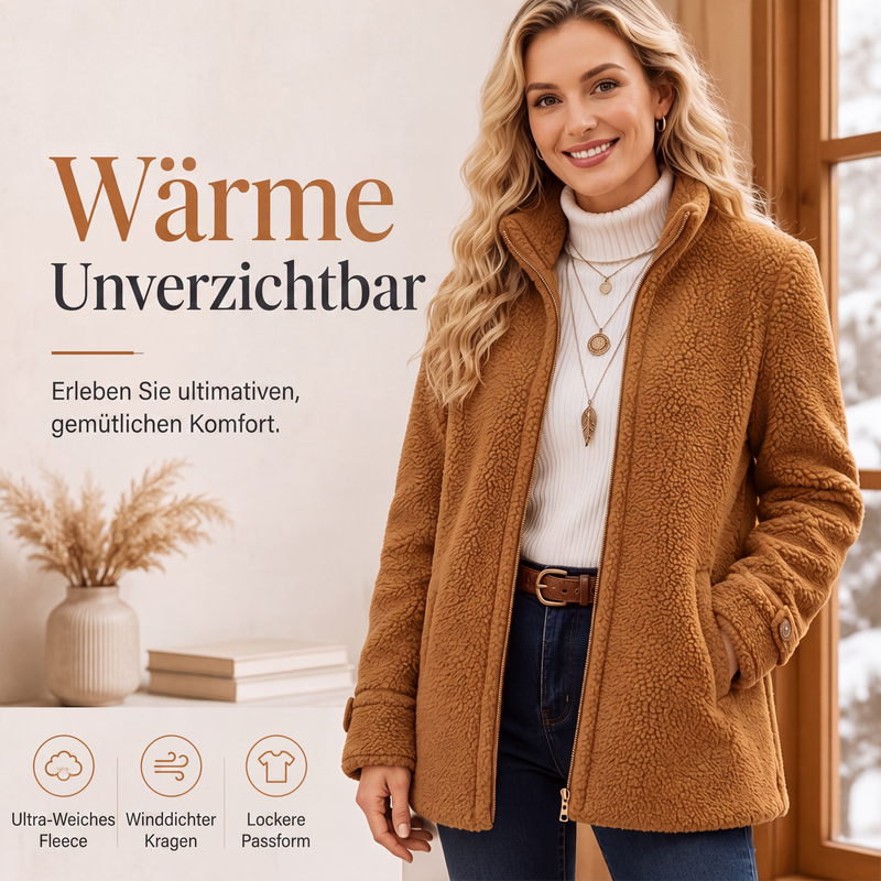 📢📢50%Rabatt!!!🎉✨Winterjacke für Damen mit durchgehendem Reißverschluss und Stehkragen