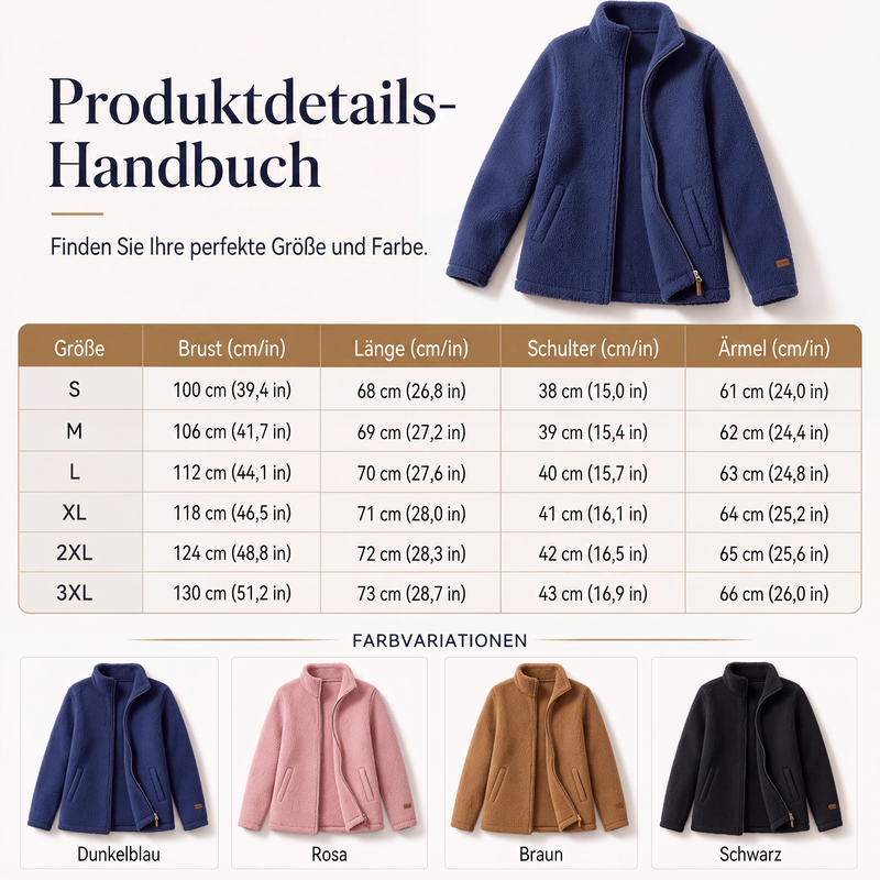 📢📢50%Rabatt!!!🎉✨Winterjacke für Damen mit durchgehendem Reißverschluss und Stehkragen