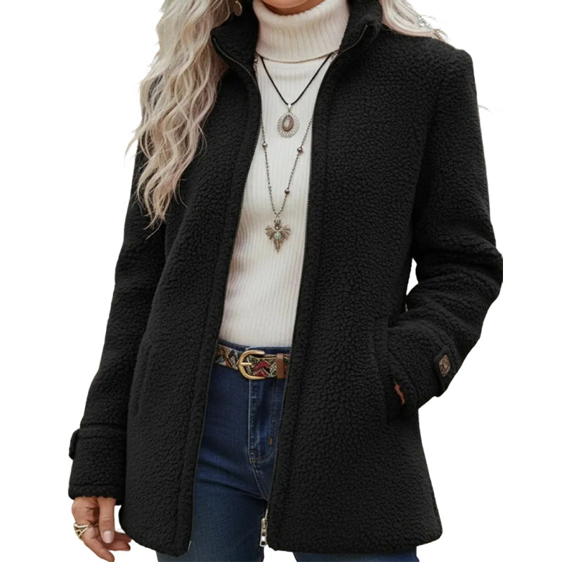 📢📢50%Rabatt!!!🎉✨Winterjacke für Damen mit durchgehendem Reißverschluss und Stehkragen