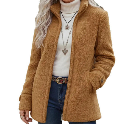 📢📢50%Rabatt!!!🎉✨Winterjacke für Damen mit durchgehendem Reißverschluss und Stehkragen