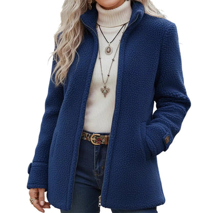 📢📢50%Rabatt!!!🎉✨Winterjacke für Damen mit durchgehendem Reißverschluss und Stehkragen