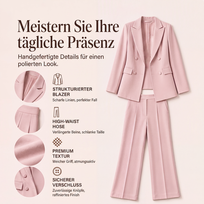 ⌛ Nur solange Vorrat reicht – danach regulärer Preis! Elegantes 2-teiliges Set für Damen: Blazer und Hose