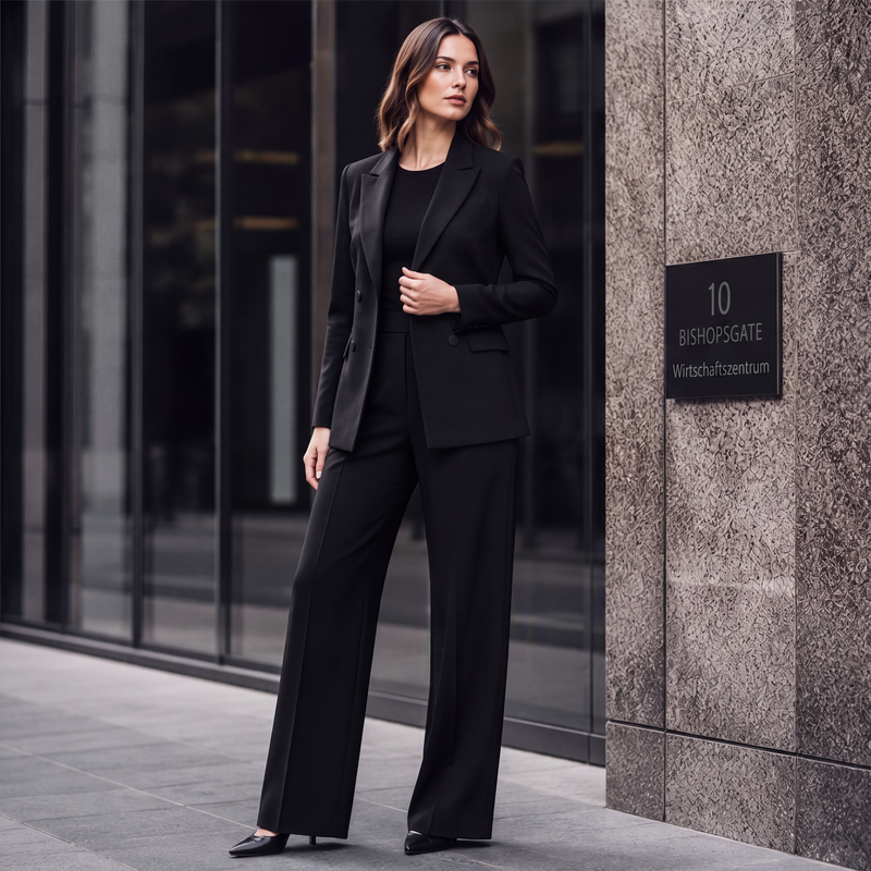 ⌛ Nur solange Vorrat reicht – danach regulärer Preis! Elegantes 2-teiliges Set für Damen: Blazer und Hose
