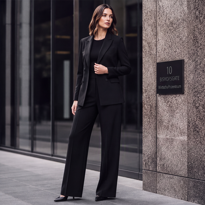 ⌛ Nur solange Vorrat reicht – danach regulärer Preis! Elegantes 2-teiliges Set für Damen: Blazer und Hose