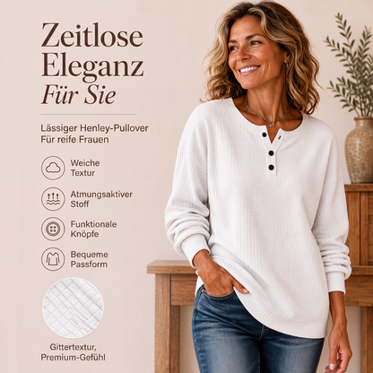 Lässiges Damen-Sweatshirt aus Waffelstrick