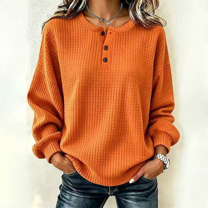 Lässiges Damen-Sweatshirt aus Waffelstrick-16
