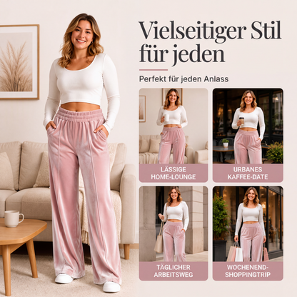 Elegante Samt-Weithosen für Damen