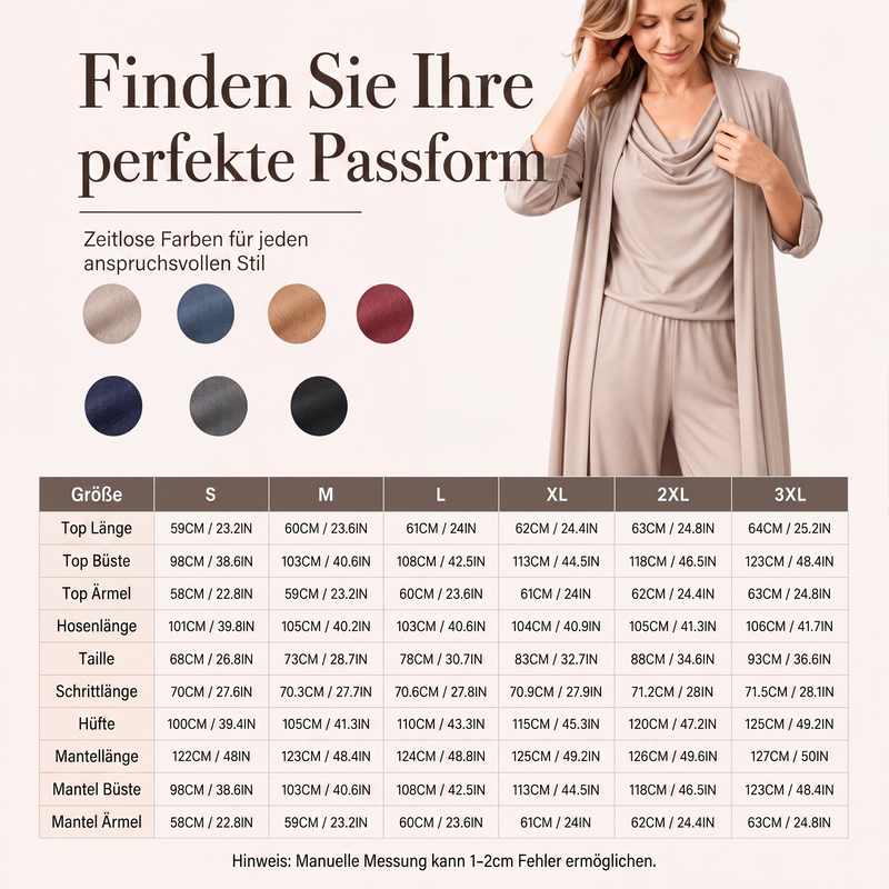 💎👗 Neuheiten – Leger-elegantes 3-teiliges Set – bequem und vielseitig