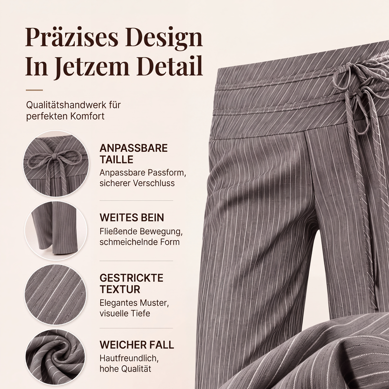 👖💎 Neuheiten – gestreifte Weithosen – bequem und vielseitig