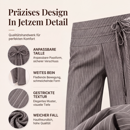 👖💎 Neuheiten – gestreifte Weithosen – bequem und vielseitig