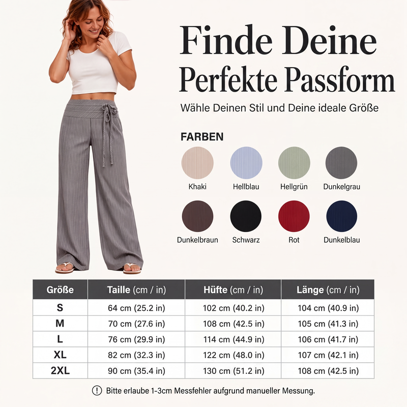 👖💎 Neuheiten – gestreifte Weithosen – bequem und vielseitig