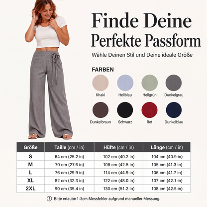 👖💎 Neuheiten – gestreifte Weithosen – bequem und vielseitig