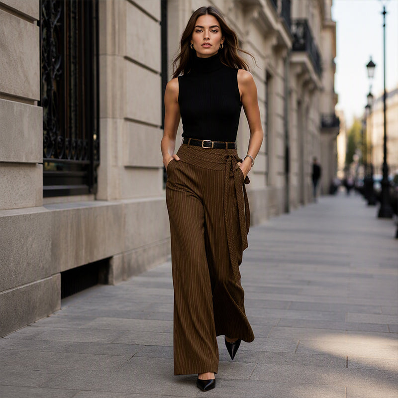 👖💎 Neuheiten – gestreifte Weithosen – bequem und vielseitig