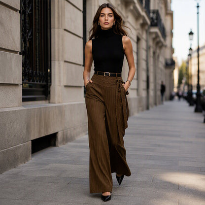👖💎 Neuheiten – gestreifte Weithosen – bequem und vielseitig