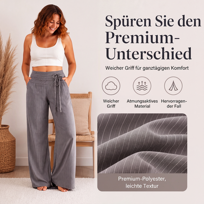 👖💎 Neuheiten – gestreifte Weithosen – bequem und vielseitig