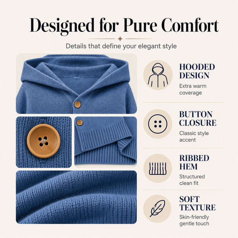 📢📢50%Rabatt!!!🎉📦 Täglich 500+ Pakete versendet – der Wahnsinn! Lässige Damen-Strickjacke mit Kapuze