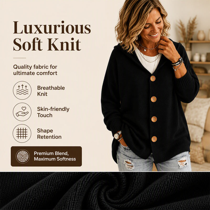 📢📢50%Rabatt!!!🎉📦 Täglich 500+ Pakete versendet – der Wahnsinn! Lässige Damen-Strickjacke mit Kapuze