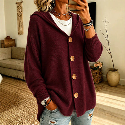 📢📢50%Rabatt!!!🎉📦 Täglich 500+ Pakete versendet – der Wahnsinn! Lässige Damen-Strickjacke mit Kapuze