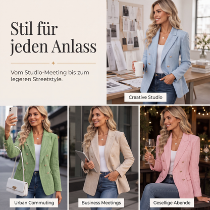 📢📢50%Rabatt!!!🎉✨Zweireihiger Freizeitblazer für Damen