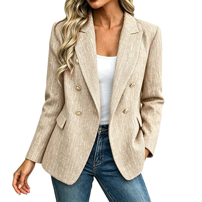 📢📢50%Rabatt!!!🎉✨Zweireihiger Freizeitblazer für Damen