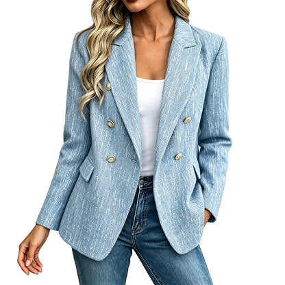 📢📢50%Rabatt!!!🎉✨Zweireihiger Freizeitblazer für Damen