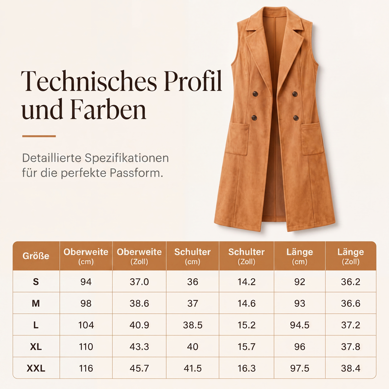 📢📢50%Rabatt!!!🧥✨ Neuheiten – Zweireihige lange Weste – elegant und vielseitig