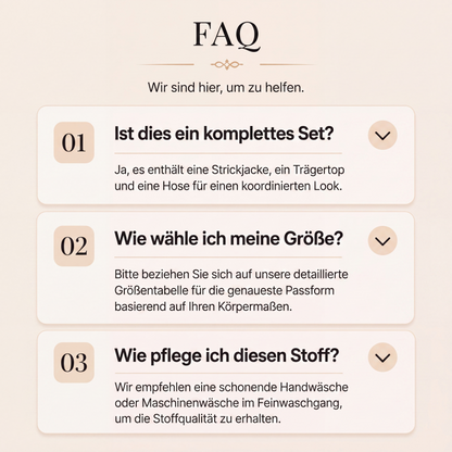 🌸 50% Rabatt | Mühelose Eleganz & ausdrucksstarker Style – 3-teiliges Damen-Set