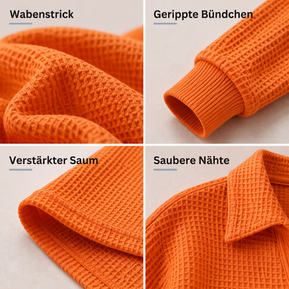 👚🧶 Jetzt im Trend – Waffelstrick-Oberteil – feminin und leicht